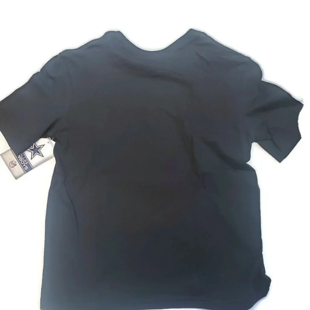 Dallas Cowboys Boys Size XXS Short Sleeve Helmet T-Shirt Black Defend The Star - Picture 3 of 3